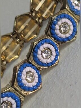 🔹(3for$20)🔹Vintage Gold-Tone Hexagon Link Bracelet